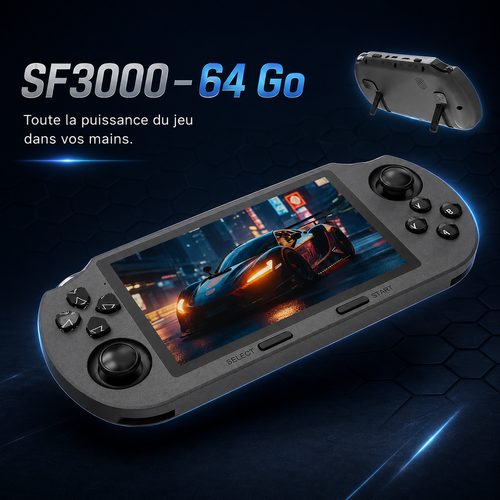 Console Rétro Portable SF3000 - Écran 4,5'' - 64 Go